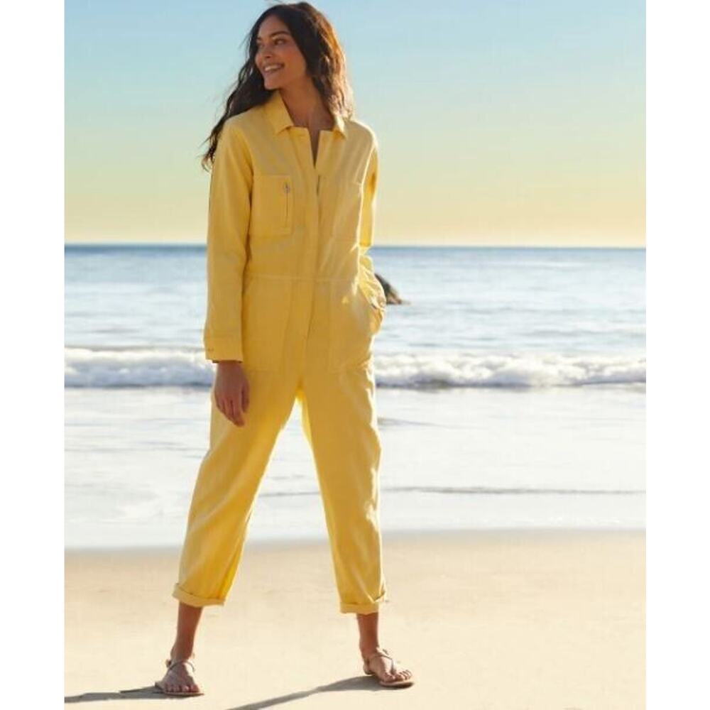 NWT Outerknown Utility Coveralls Straight Leg Station Jumpsuit Sand Women’s S